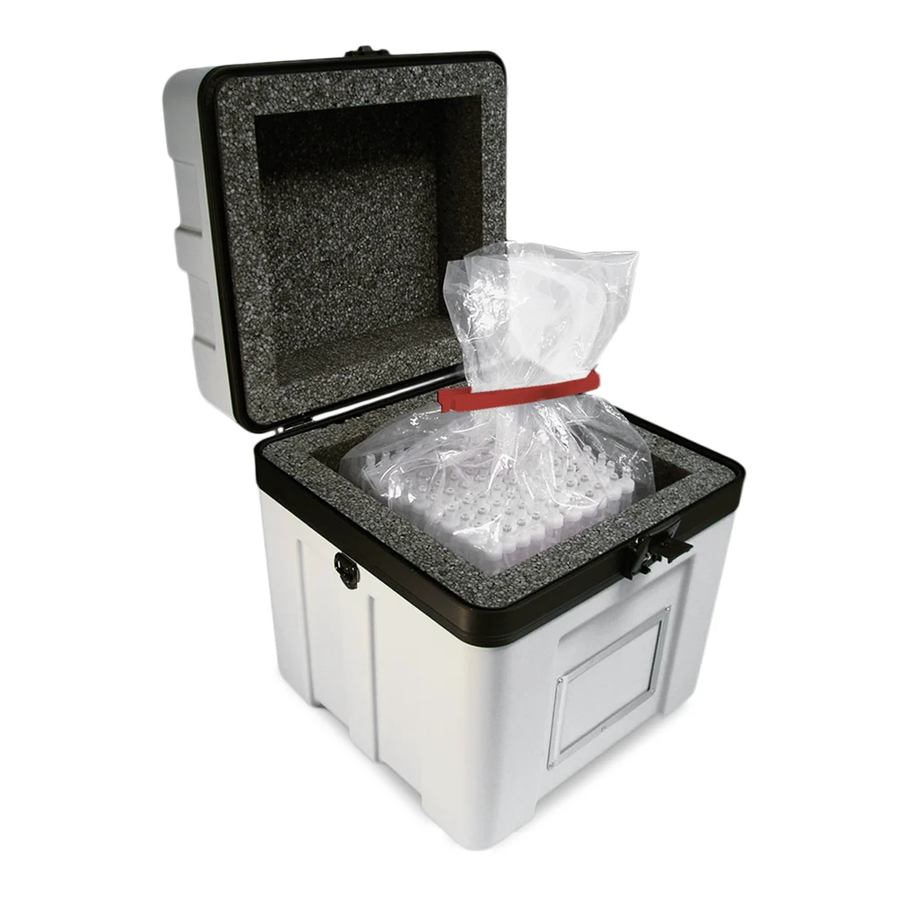 Transport case B 17, with lateral rim for block rack
