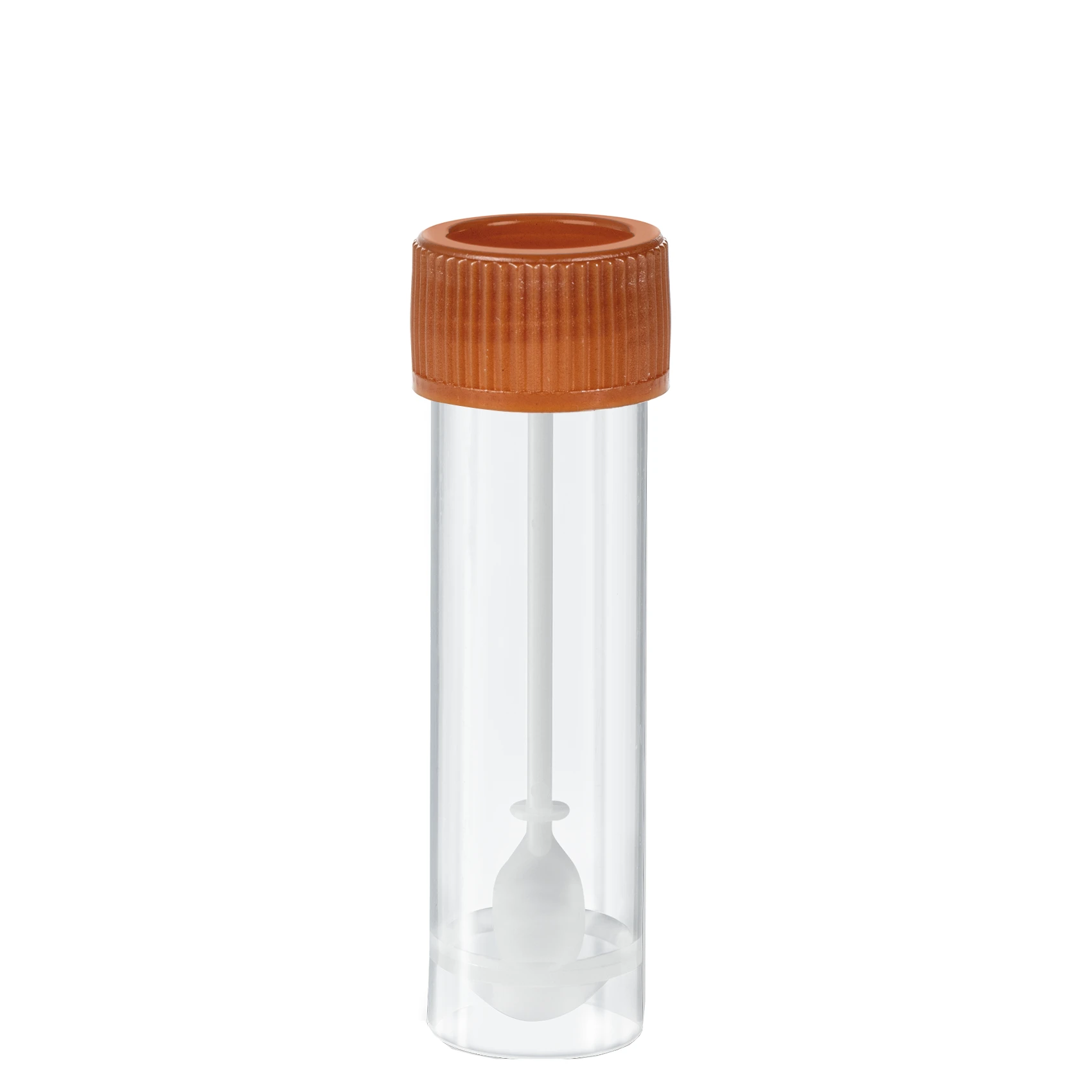 SARSTEDT manufacturer product photograph of SARSTEDT Faeces Tube with Spoon, 76 x 20 mm, sterile (80.734.001)