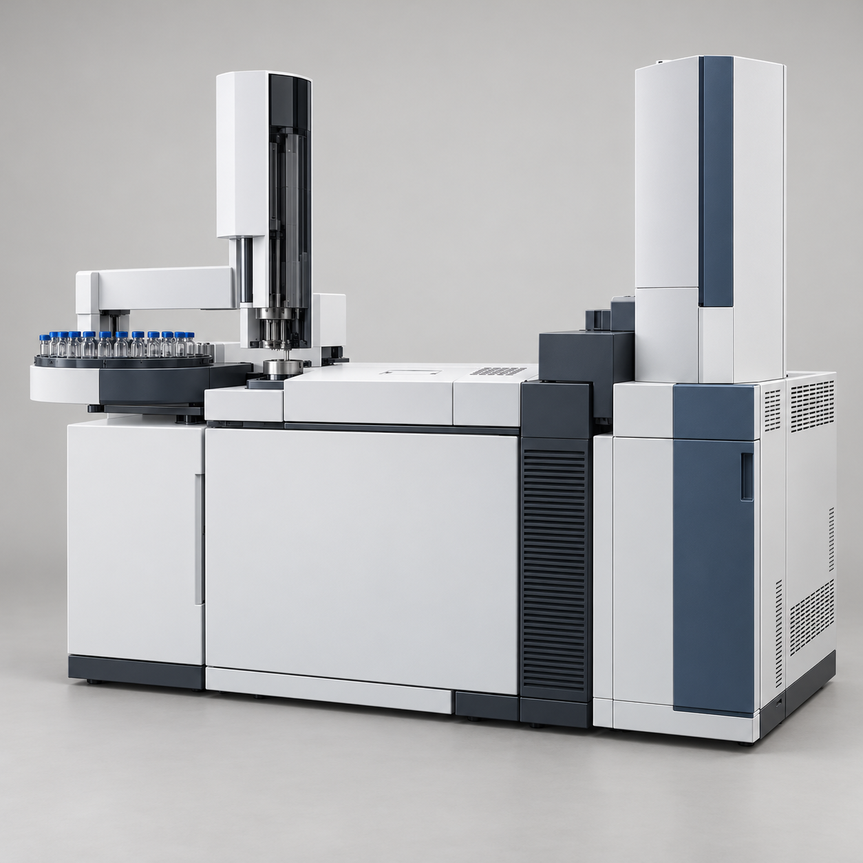Triple-quadrupole gas chromatography mass spectrometry system