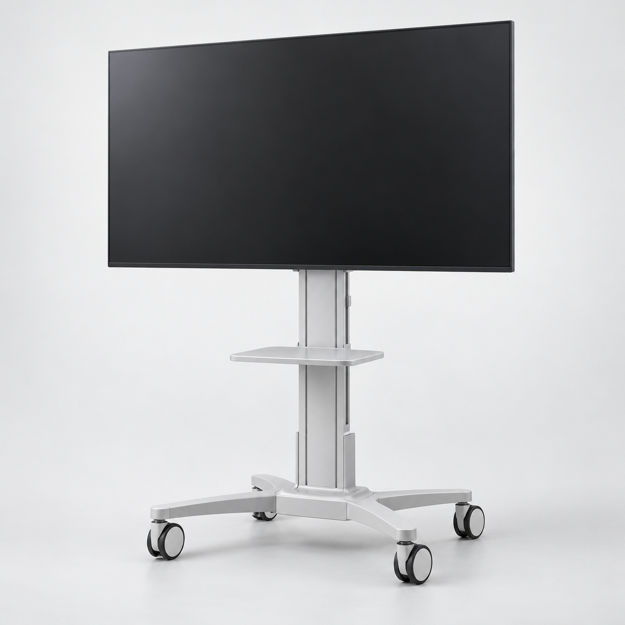 Large medical-grade surgical display on a mobile monitor stand