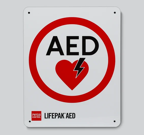 AED Location Sign (Flat) product image from the official Stryker Emergency Care store