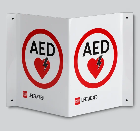 AED Location Sign (Tent) product image from the official Stryker Emergency Care store