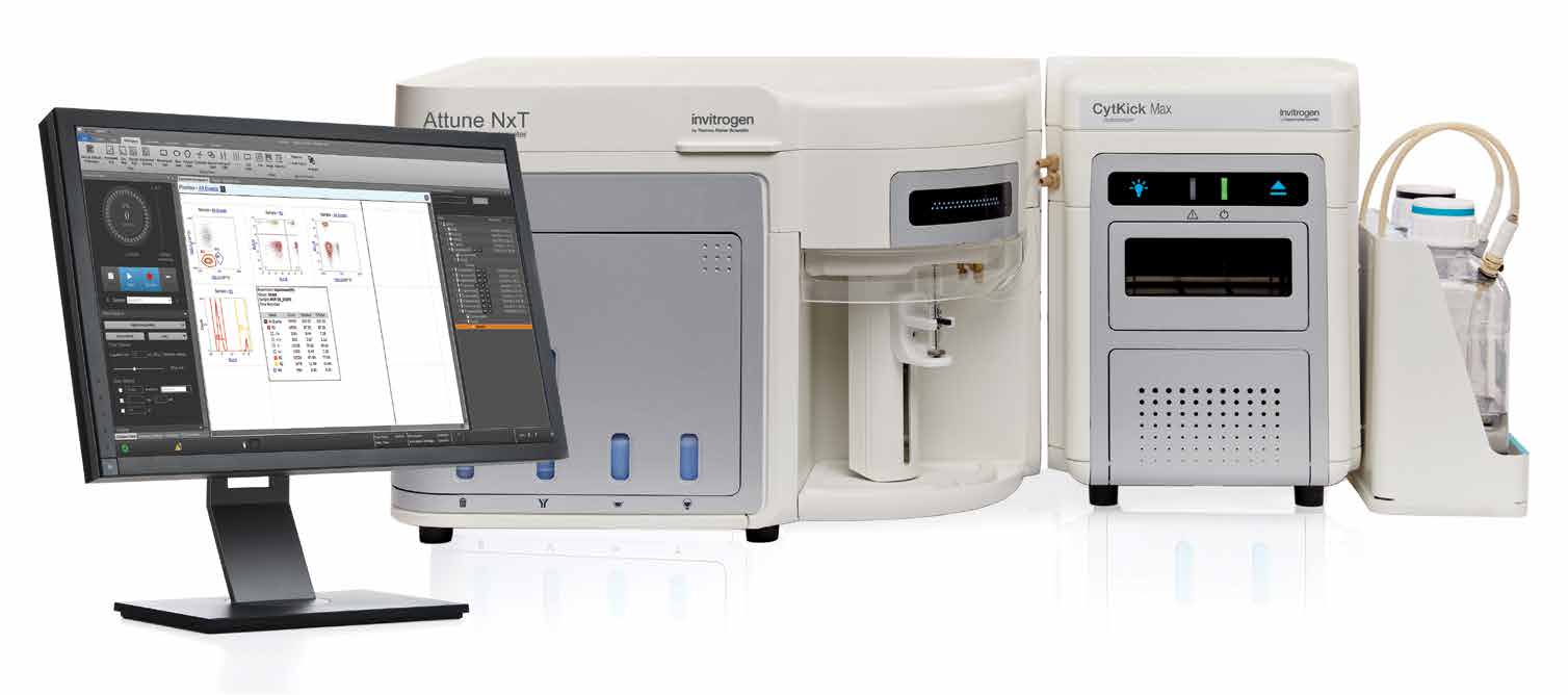 Invitrogen Attune NxT flow cytometer system with optional CytKick Max autosampler