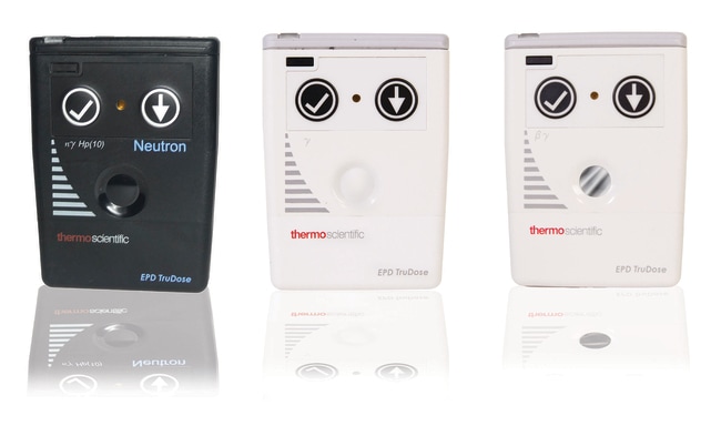 Thermo Scientific EPD TruDose G, BG and NG electronic personal dosimeter variants, official manufacturer family image