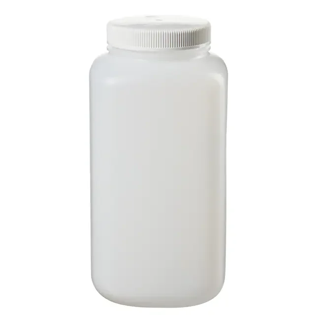 Thermo Fisher catalogue image for Nalgene™ Large Square Wide-Mouth HDPE Bottle with Closure (2123-0010)
