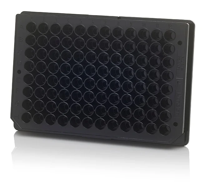 96 Well Black Plate, Non-Treated Surface, No Lid, Non-Sterile, Pack of 10
