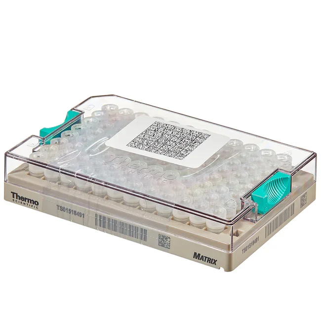 Thermo Fisher catalogue image for Matrix™ 2D Barcoded Low Volume ScrewTop Storage Tubes (3748-BR)