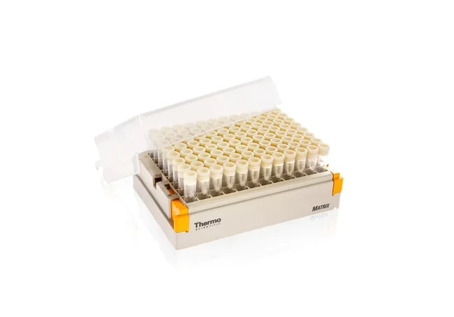 Matrix™ 2D Barcoded Clear Polypropylene Open-Top Storage Tubes with Installed DuraSeal Septum Seal