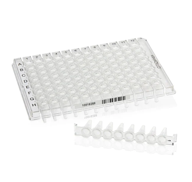Armadillo™ Low-Profile PCR Strip Plate, 96 well, clear, white well