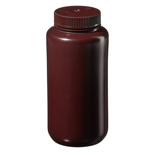Thermo Fisher catalogue image for Nalgene™ Wide-Mouth Amber HDPE Economy Bottles with Closure (DS2185-0032)