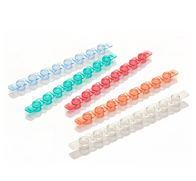 Thermo Fisher catalogue image for MicroAmp™ 8-Cap Strip, assorted colors (N8010835)