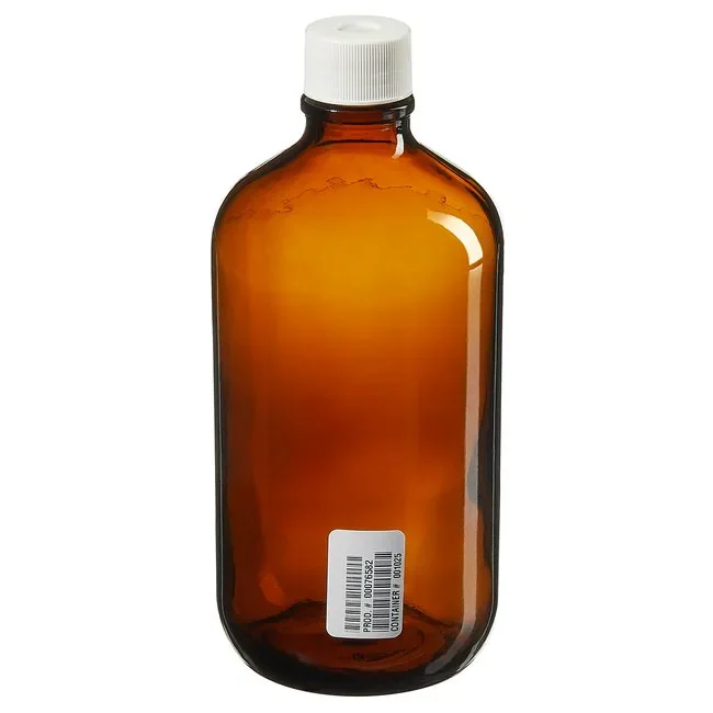 Thermo Fisher catalogue image for Narrow-Mouth Glass Septa Bottles with Open-Top Closure (S349-1000)