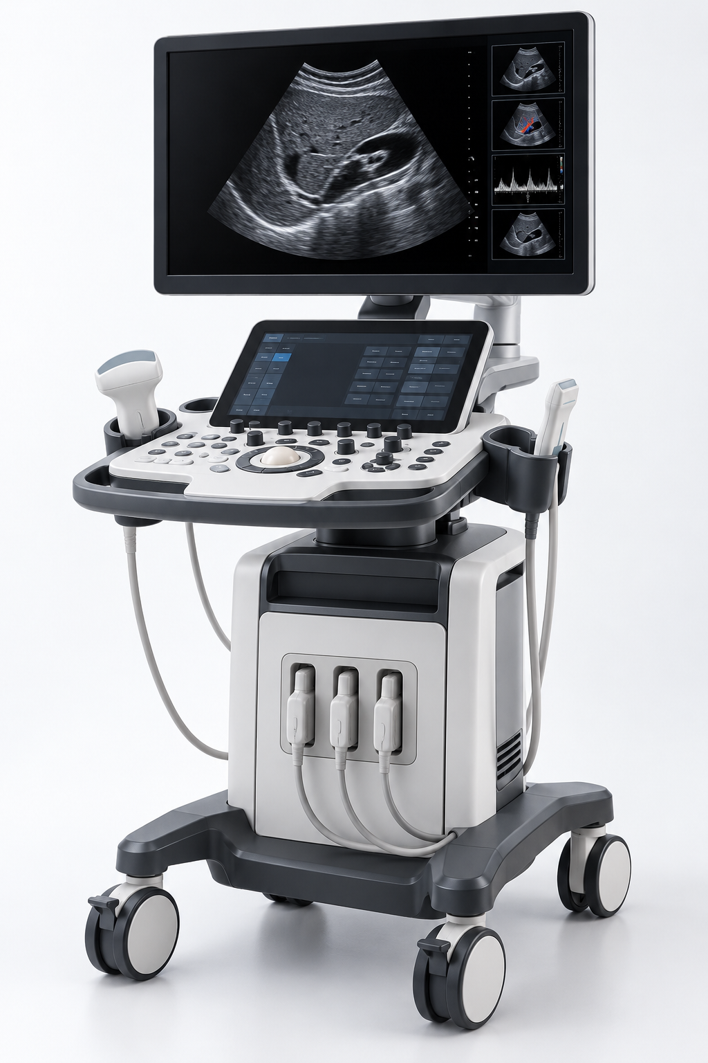 Women’s health ultrasound system on a mobile cart