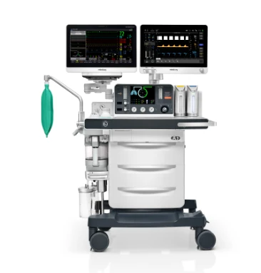 Mindray A9 reference arrangement with additional monitoring equipment; actual supplied configuration and accessories to specify