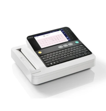 Mindray BeneHeart R12 electrocardiograph with keyboard and reference recorder arrangement